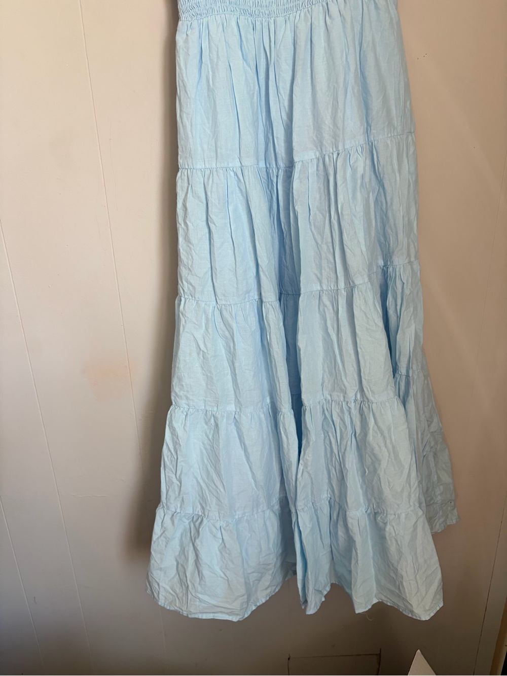 Petal & pup Light Blue Tie-Shoulder Smocked Maxi Dress - Picture 5 of 6